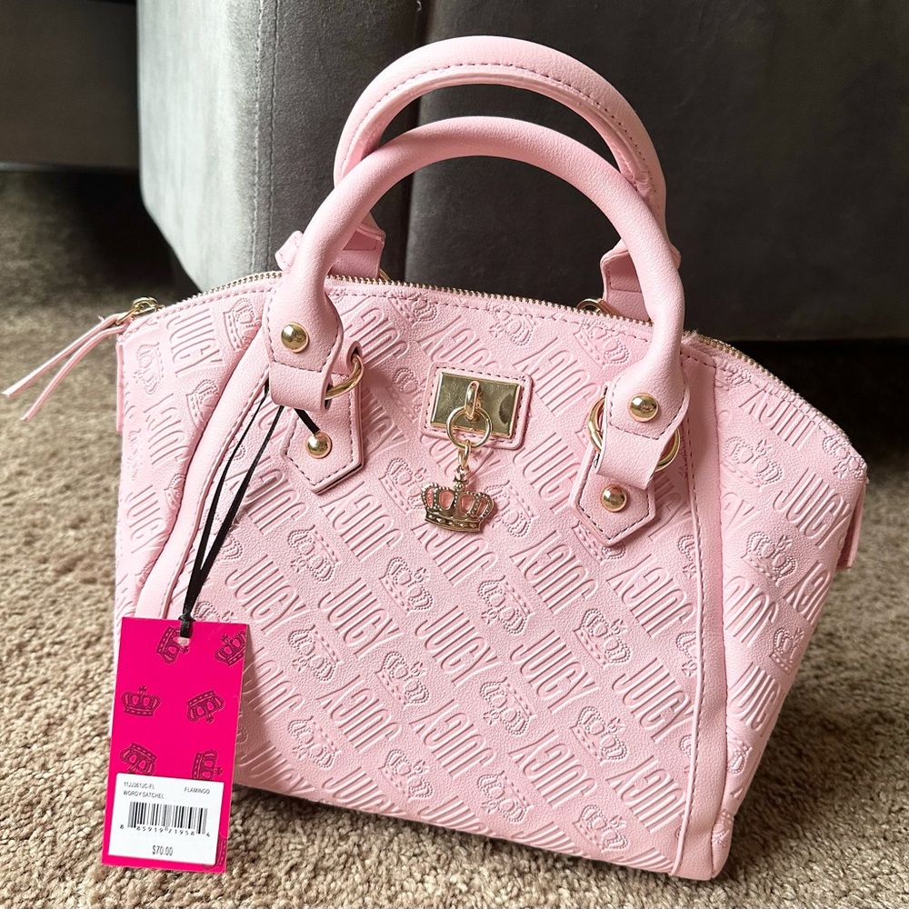 JUICY COUTURE Pink Wordy Satchel